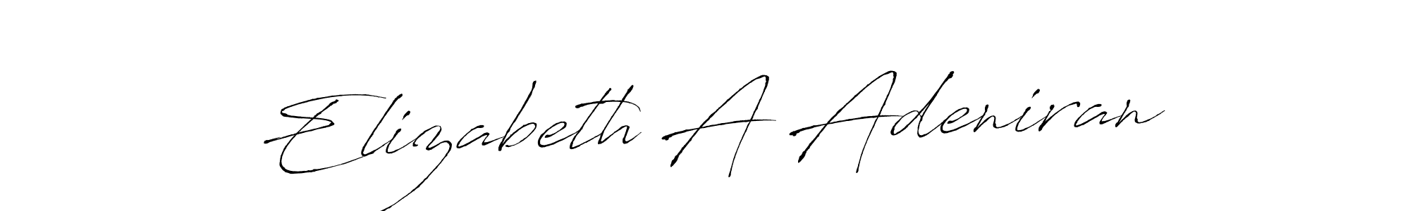 This is the best signature style for the Elizabeth A Adeniran name. Also you like these signature font (Antro_Vectra). Mix name signature. Elizabeth A Adeniran signature style 6 images and pictures png