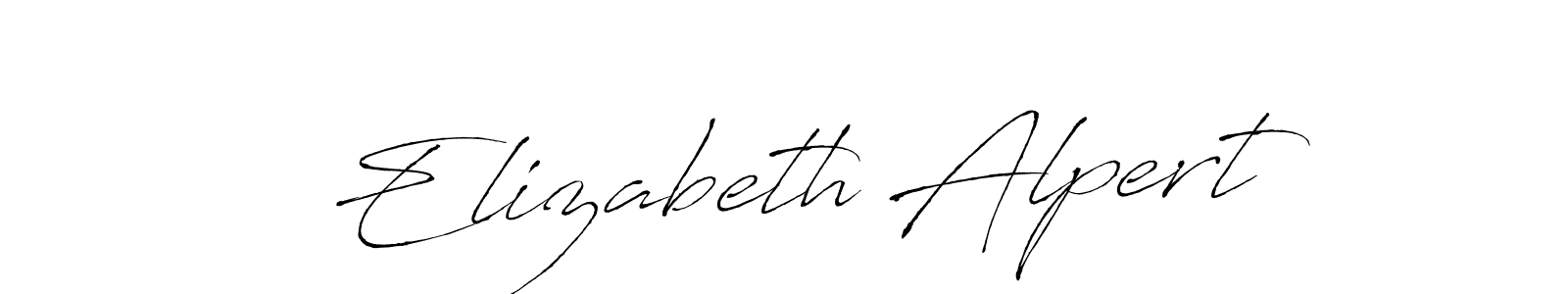 How to make Elizabeth Alpert name signature. Use Antro_Vectra style for creating short signs online. This is the latest handwritten sign. Elizabeth Alpert signature style 6 images and pictures png