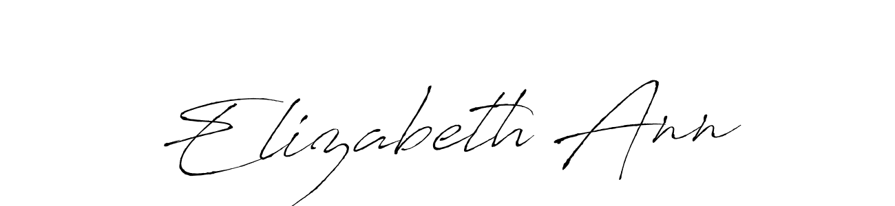 Create a beautiful signature design for name Elizabeth Ann. With this signature (Antro_Vectra) fonts, you can make a handwritten signature for free. Elizabeth Ann signature style 6 images and pictures png