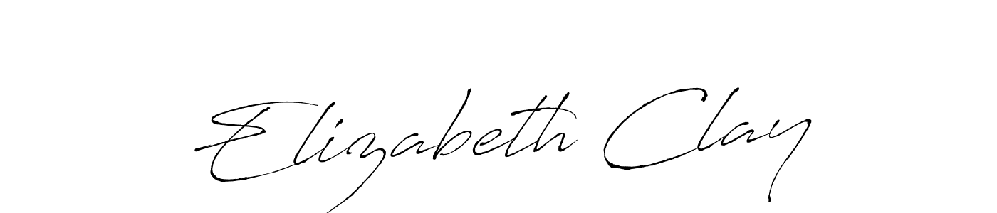 How to make Elizabeth Clay name signature. Use Antro_Vectra style for creating short signs online. This is the latest handwritten sign. Elizabeth Clay signature style 6 images and pictures png