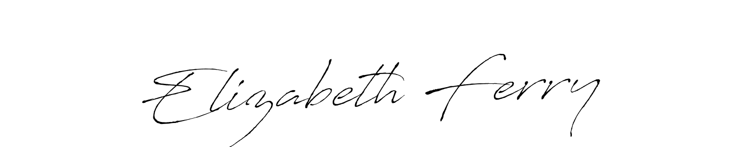 How to make Elizabeth Ferry name signature. Use Antro_Vectra style for creating short signs online. This is the latest handwritten sign. Elizabeth Ferry signature style 6 images and pictures png