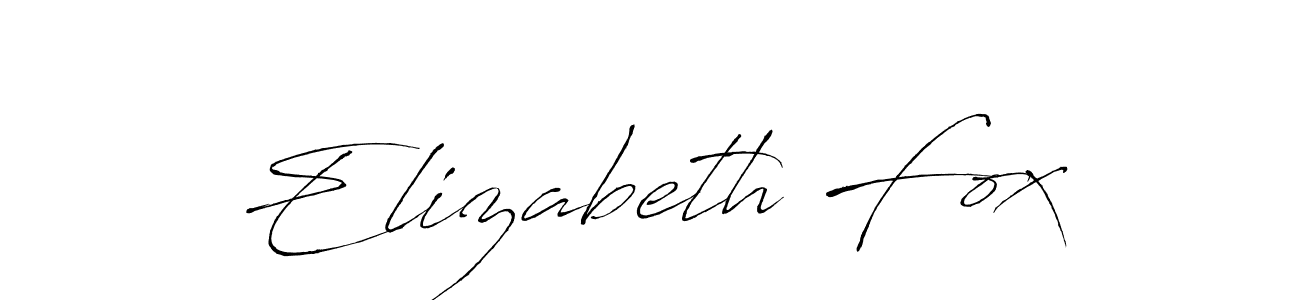 Elizabeth Fox stylish signature style. Best Handwritten Sign (Antro_Vectra) for my name. Handwritten Signature Collection Ideas for my name Elizabeth Fox. Elizabeth Fox signature style 6 images and pictures png