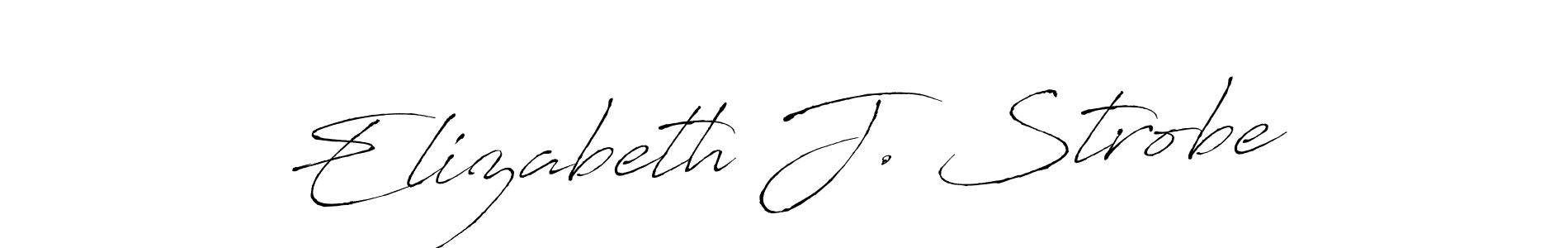 if you are searching for the best signature style for your name Elizabeth J. Strobe. so please give up your signature search. here we have designed multiple signature styles  using Antro_Vectra. Elizabeth J. Strobe signature style 6 images and pictures png