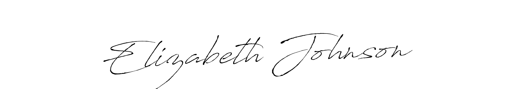 Make a beautiful signature design for name Elizabeth Johnson. With this signature (Antro_Vectra) style, you can create a handwritten signature for free. Elizabeth Johnson signature style 6 images and pictures png