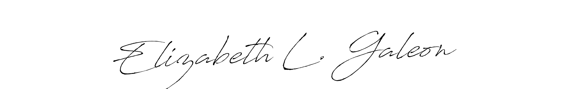 if you are searching for the best signature style for your name Elizabeth L. Galeon. so please give up your signature search. here we have designed multiple signature styles  using Antro_Vectra. Elizabeth L. Galeon signature style 6 images and pictures png