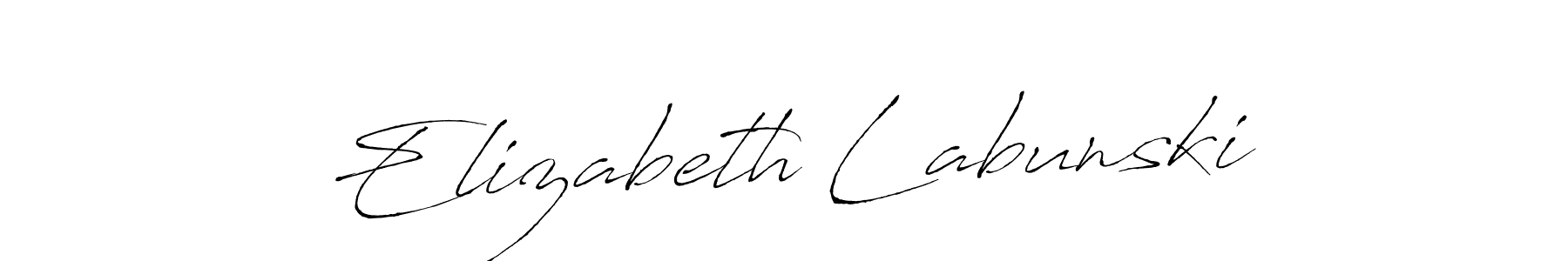 Create a beautiful signature design for name Elizabeth Labunski. With this signature (Antro_Vectra) fonts, you can make a handwritten signature for free. Elizabeth Labunski signature style 6 images and pictures png