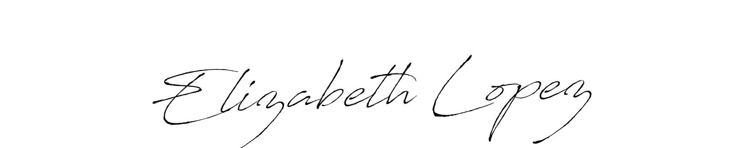 You should practise on your own different ways (Antro_Vectra) to write your name (Elizabeth Lopez) in signature. don't let someone else do it for you. Elizabeth Lopez signature style 6 images and pictures png