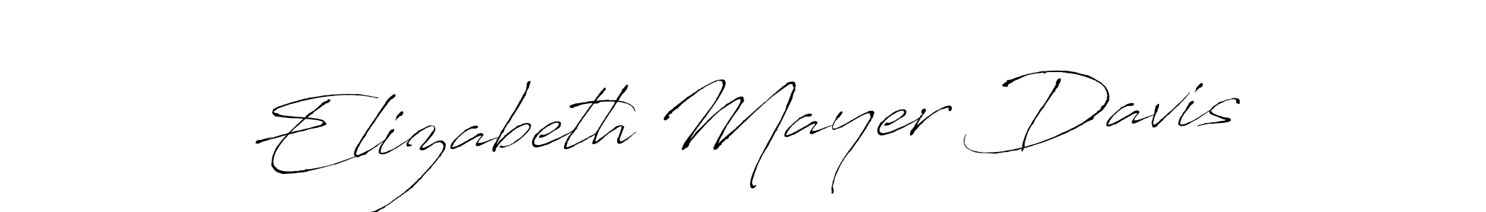 Create a beautiful signature design for name Elizabeth Mayer Davis. With this signature (Antro_Vectra) fonts, you can make a handwritten signature for free. Elizabeth Mayer Davis signature style 6 images and pictures png