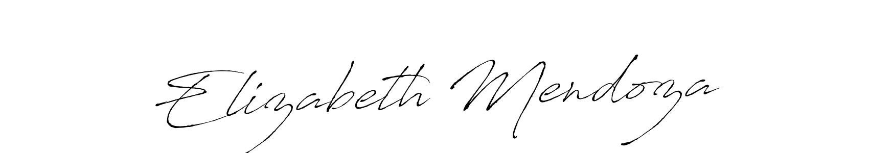 Elizabeth Mendoza stylish signature style. Best Handwritten Sign (Antro_Vectra) for my name. Handwritten Signature Collection Ideas for my name Elizabeth Mendoza. Elizabeth Mendoza signature style 6 images and pictures png