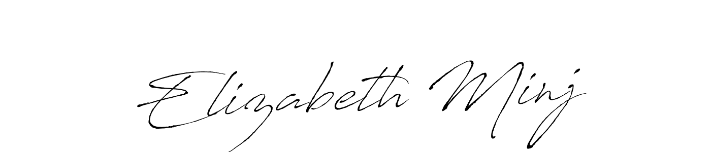 You should practise on your own different ways (Antro_Vectra) to write your name (Elizabeth Minj) in signature. don't let someone else do it for you. Elizabeth Minj signature style 6 images and pictures png