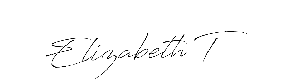 Similarly Antro_Vectra is the best handwritten signature design. Signature creator online .You can use it as an online autograph creator for name Elizabeth T. Elizabeth T signature style 6 images and pictures png
