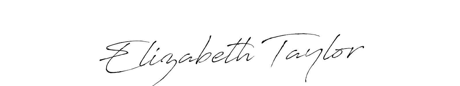 Create a beautiful signature design for name Elizabeth Taylor. With this signature (Antro_Vectra) fonts, you can make a handwritten signature for free. Elizabeth Taylor signature style 6 images and pictures png