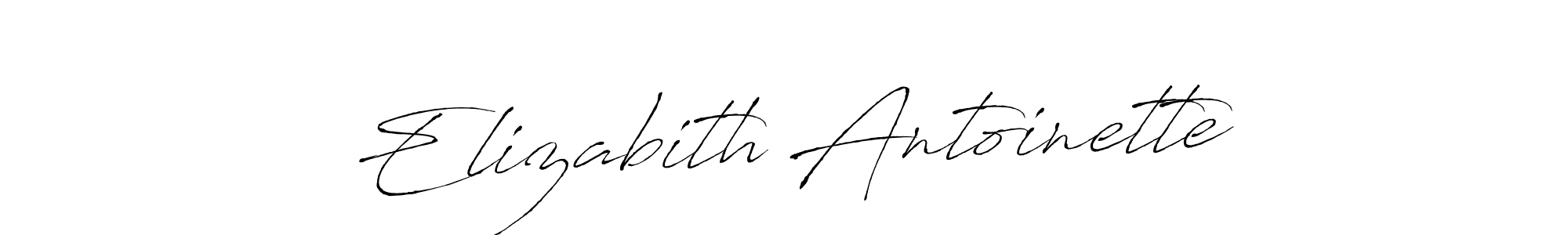Design your own signature with our free online signature maker. With this signature software, you can create a handwritten (Antro_Vectra) signature for name Elizabith Antoinette. Elizabith Antoinette signature style 6 images and pictures png