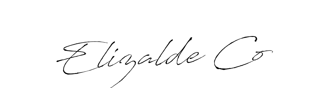 Create a beautiful signature design for name Elizalde Co. With this signature (Antro_Vectra) fonts, you can make a handwritten signature for free. Elizalde Co signature style 6 images and pictures png