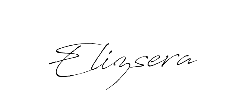 Use a signature maker to create a handwritten signature online. With this signature software, you can design (Antro_Vectra) your own signature for name Elizsera. Elizsera signature style 6 images and pictures png