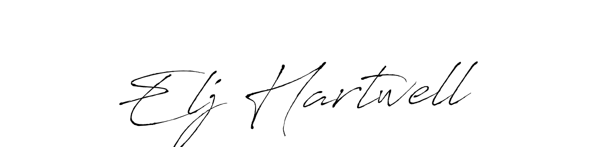 Elj Hartwell stylish signature style. Best Handwritten Sign (Antro_Vectra) for my name. Handwritten Signature Collection Ideas for my name Elj Hartwell. Elj Hartwell signature style 6 images and pictures png