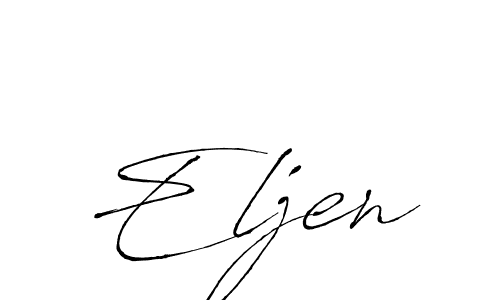 Use a signature maker to create a handwritten signature online. With this signature software, you can design (Antro_Vectra) your own signature for name Eljen. Eljen signature style 6 images and pictures png