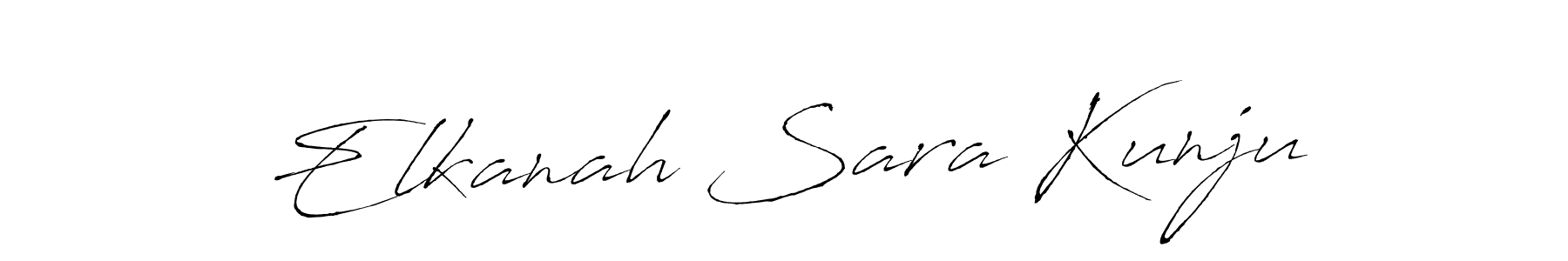 Antro_Vectra is a professional signature style that is perfect for those who want to add a touch of class to their signature. It is also a great choice for those who want to make their signature more unique. Get Elkanah Sara Kunju name to fancy signature for free. Elkanah Sara Kunju signature style 6 images and pictures png