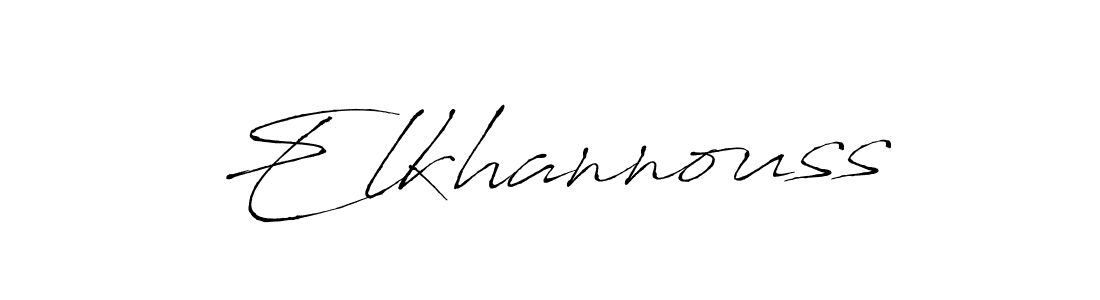 Make a beautiful signature design for name Elkhannouss. With this signature (Antro_Vectra) style, you can create a handwritten signature for free. Elkhannouss signature style 6 images and pictures png