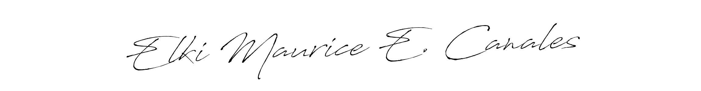 Make a beautiful signature design for name Elki Maurice E. Canales. Use this online signature maker to create a handwritten signature for free. Elki Maurice E. Canales signature style 6 images and pictures png