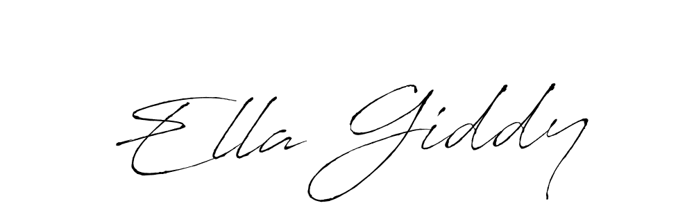 How to make Ella Giddy name signature. Use Antro_Vectra style for creating short signs online. This is the latest handwritten sign. Ella Giddy signature style 6 images and pictures png