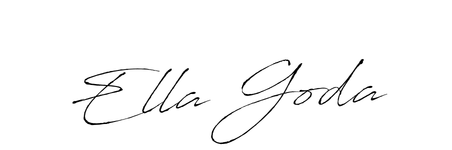 Antro_Vectra is a professional signature style that is perfect for those who want to add a touch of class to their signature. It is also a great choice for those who want to make their signature more unique. Get Ella Goda name to fancy signature for free. Ella Goda signature style 6 images and pictures png