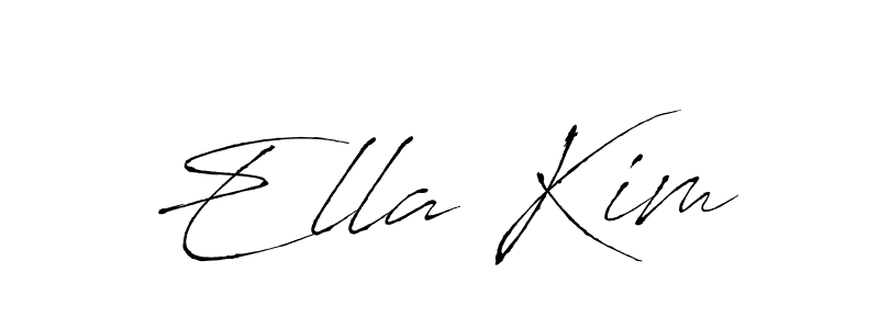 How to make Ella Kim name signature. Use Antro_Vectra style for creating short signs online. This is the latest handwritten sign. Ella Kim signature style 6 images and pictures png