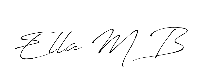 Use a signature maker to create a handwritten signature online. With this signature software, you can design (Antro_Vectra) your own signature for name Ella M B. Ella M B signature style 6 images and pictures png
