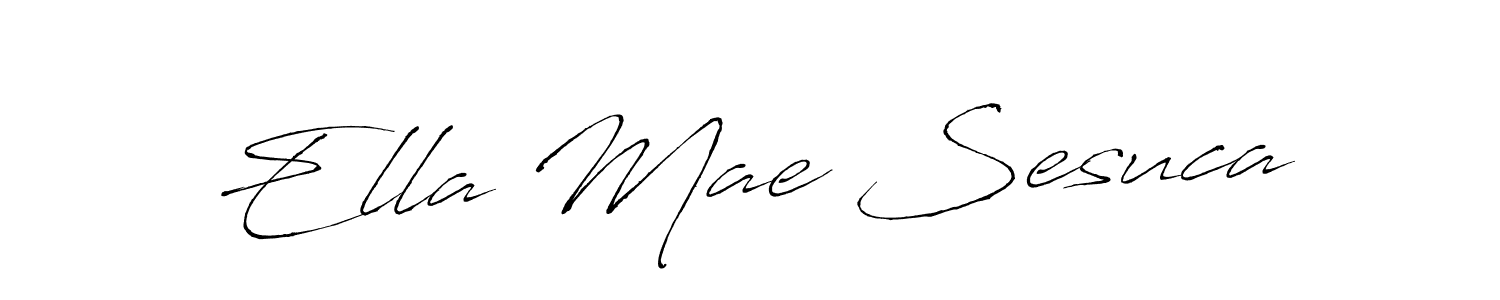 if you are searching for the best signature style for your name Ella Mae Sesuca. so please give up your signature search. here we have designed multiple signature styles  using Antro_Vectra. Ella Mae Sesuca signature style 6 images and pictures png