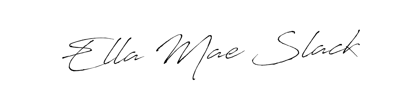 Make a beautiful signature design for name Ella Mae Slack. With this signature (Antro_Vectra) style, you can create a handwritten signature for free. Ella Mae Slack signature style 6 images and pictures png