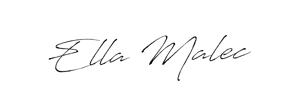 How to make Ella Malec name signature. Use Antro_Vectra style for creating short signs online. This is the latest handwritten sign. Ella Malec signature style 6 images and pictures png