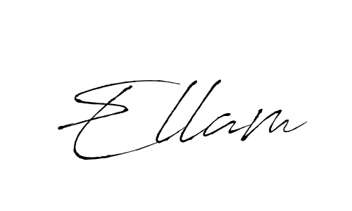 Use a signature maker to create a handwritten signature online. With this signature software, you can design (Antro_Vectra) your own signature for name Ellam. Ellam signature style 6 images and pictures png