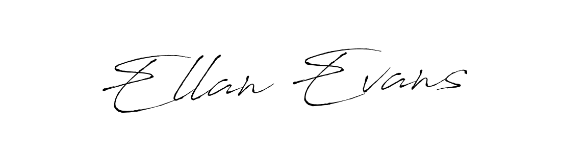 How to make Ellan Evans name signature. Use Antro_Vectra style for creating short signs online. This is the latest handwritten sign. Ellan Evans signature style 6 images and pictures png