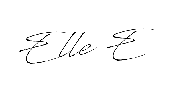 Use a signature maker to create a handwritten signature online. With this signature software, you can design (Antro_Vectra) your own signature for name Elle E. Elle E signature style 6 images and pictures png