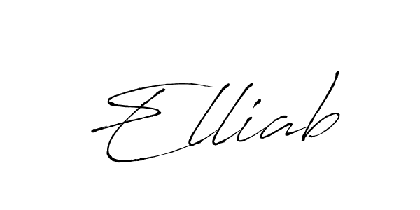 Elliab stylish signature style. Best Handwritten Sign (Antro_Vectra) for my name. Handwritten Signature Collection Ideas for my name Elliab. Elliab signature style 6 images and pictures png