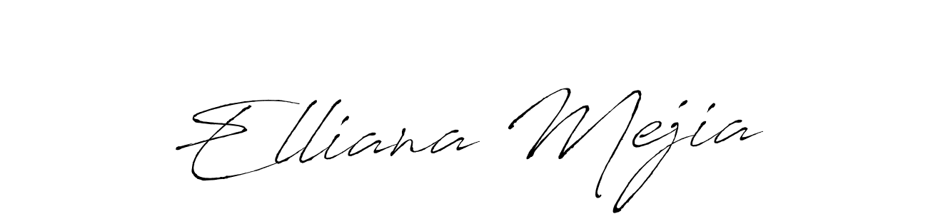 Make a beautiful signature design for name Elliana Mejia. With this signature (Antro_Vectra) style, you can create a handwritten signature for free. Elliana Mejia signature style 6 images and pictures png