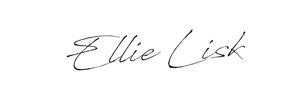 How to make Ellie Lisk name signature. Use Antro_Vectra style for creating short signs online. This is the latest handwritten sign. Ellie Lisk signature style 6 images and pictures png