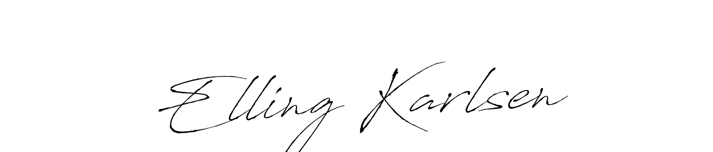 How to make Elling Karlsen name signature. Use Antro_Vectra style for creating short signs online. This is the latest handwritten sign. Elling Karlsen signature style 6 images and pictures png