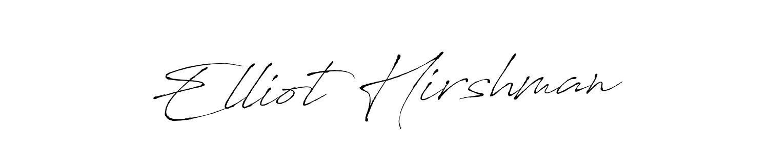 How to make Elliot Hirshman name signature. Use Antro_Vectra style for creating short signs online. This is the latest handwritten sign. Elliot Hirshman signature style 6 images and pictures png