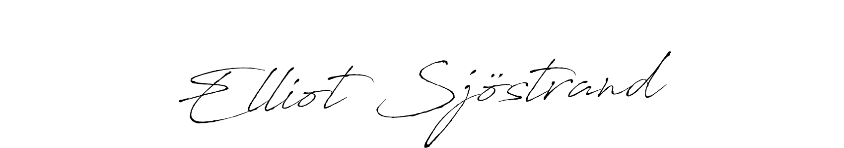 Make a beautiful signature design for name Elliot Sjöstrand. With this signature (Antro_Vectra) style, you can create a handwritten signature for free. Elliot Sjöstrand signature style 6 images and pictures png