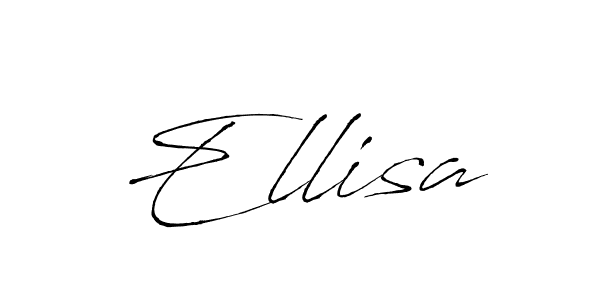 How to make Ellisa name signature. Use Antro_Vectra style for creating short signs online. This is the latest handwritten sign. Ellisa signature style 6 images and pictures png