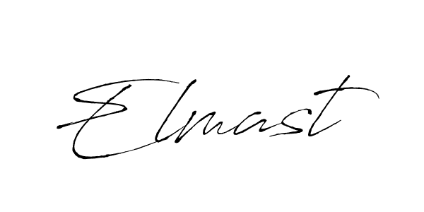 Make a beautiful signature design for name Elmast. With this signature (Antro_Vectra) style, you can create a handwritten signature for free. Elmast signature style 6 images and pictures png