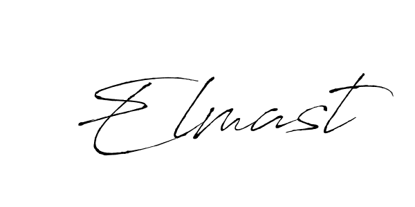 Make a beautiful signature design for name Elmast. With this signature (Antro_Vectra) style, you can create a handwritten signature for free. Elmast signature style 6 images and pictures png