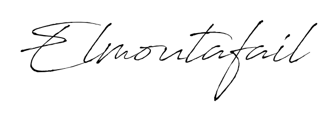 The Antro_Vectra lettering style adds unique flourish to name Elmoutafail. Stand out with a custom digital autograph made in seconds. Elmoutafail signature style 6 images and pictures png