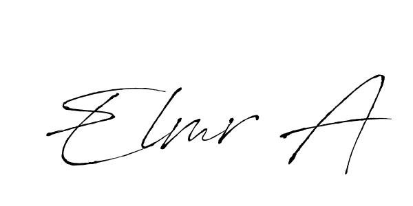 This is the best signature style for the Elmr A name. Also you like these signature font (Antro_Vectra). Mix name signature. Elmr A signature style 6 images and pictures png