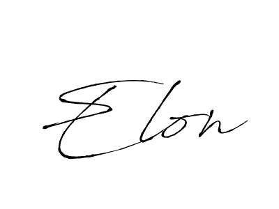 Make a beautiful signature design for name Elon. With this signature (Antro_Vectra) style, you can create a handwritten signature for free. Elon signature style 6 images and pictures png