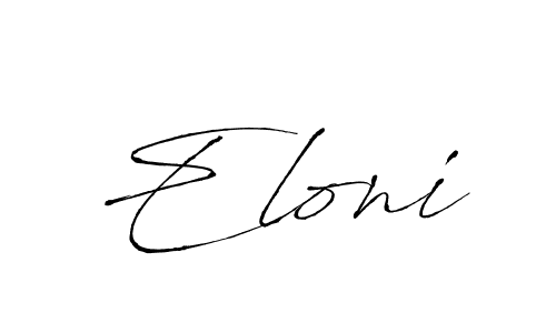 How to make Eloni signature? Antro_Vectra is a professional autograph style. Create handwritten signature for Eloni name. Eloni signature style 6 images and pictures png