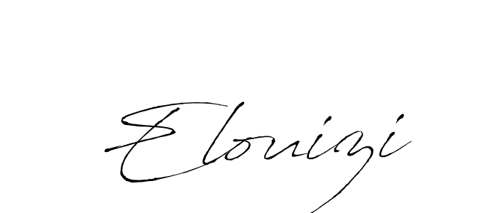 How to make Elouizi name signature. Use Antro_Vectra style for creating short signs online. This is the latest handwritten sign. Elouizi signature style 6 images and pictures png