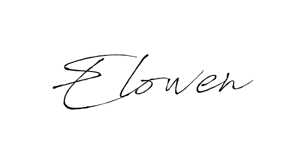 Best and Professional Signature Style for Elowen. Antro_Vectra Best Signature Style Collection. Elowen signature style 6 images and pictures png