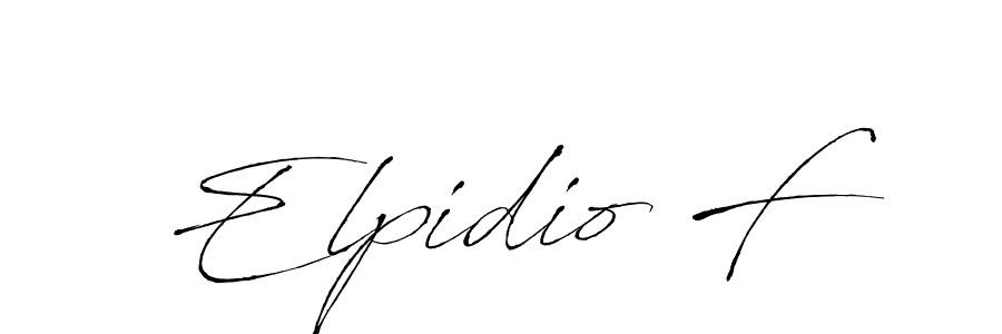 Also we have Elpidio F name is the best signature style. Create professional handwritten signature collection using Antro_Vectra autograph style. Elpidio F signature style 6 images and pictures png